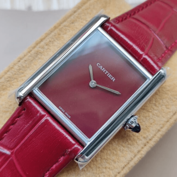 Cartier Replica Tank Must Burgundy - Image 4