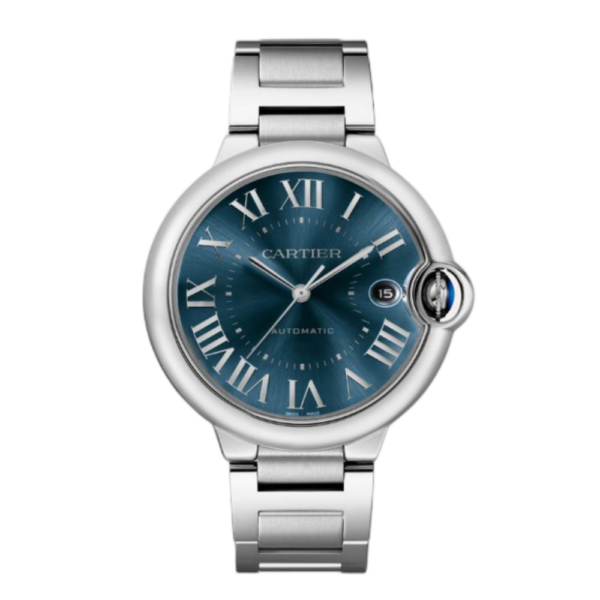 Replica Cartier BALLON BLEU 42MM BLUE Dial -Stainless-
