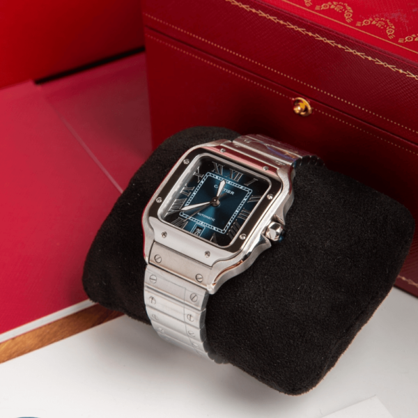 Replica Cartier SANTOS DE CARTIER 39.8MM Blue Dial - Image 2