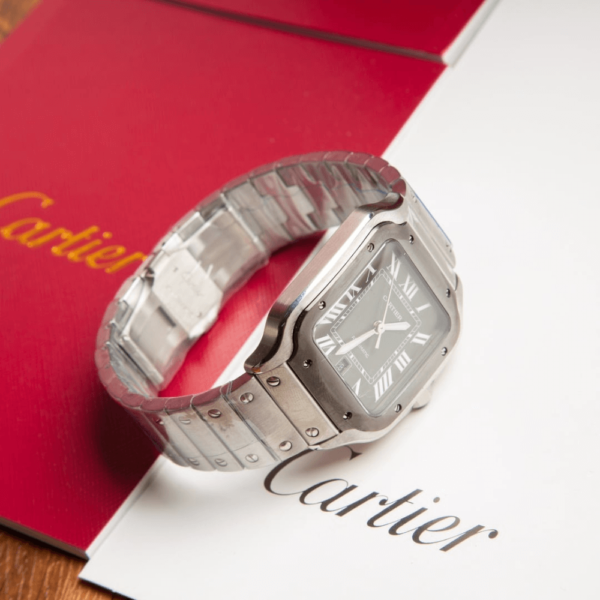 Replica Cartier SANTOS DE CARTIER 39.8MM Grey Dial - Image 3