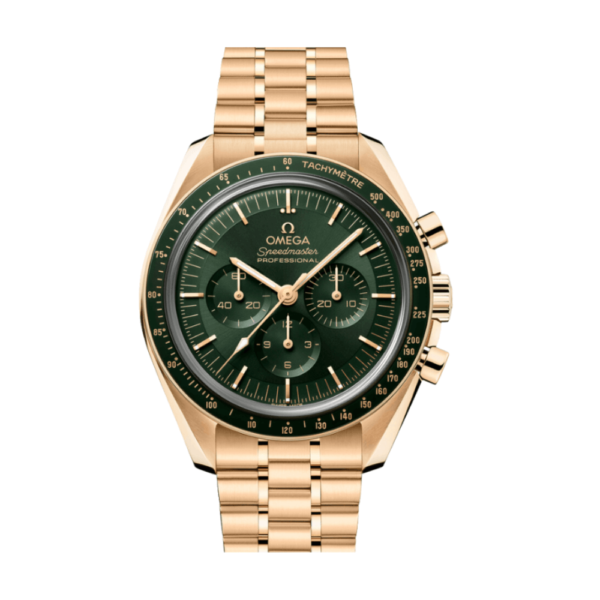 Replica Omega 42MM Speedmaster Moonwatch Gold Green Dial