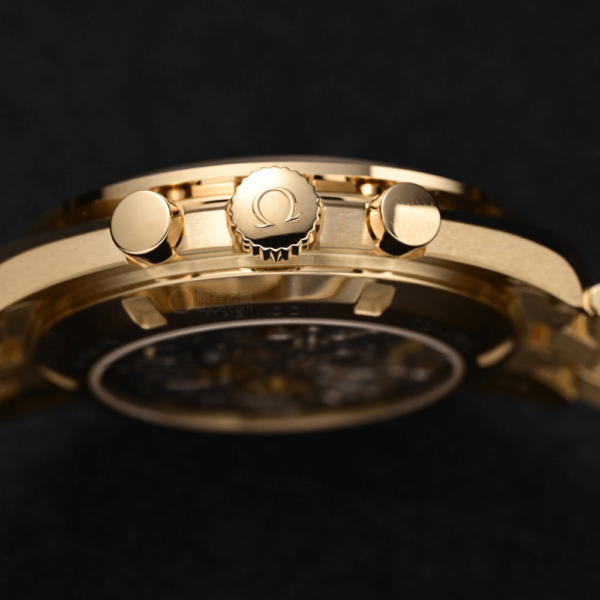 Replica Omega 42MM Speedmaster Moonwatch Gold Green Dial - Image 3