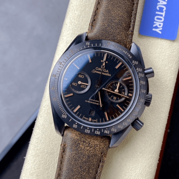 Replica Omega 44.25MM Speedmaster Dark Side of the Moon -Black Gold - Image 2