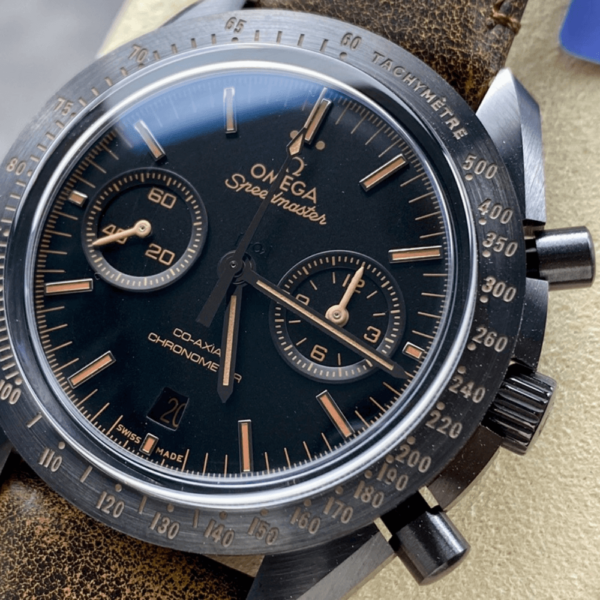 Replica Omega 44.25MM Speedmaster Dark Side of the Moon -Black Gold - Image 6