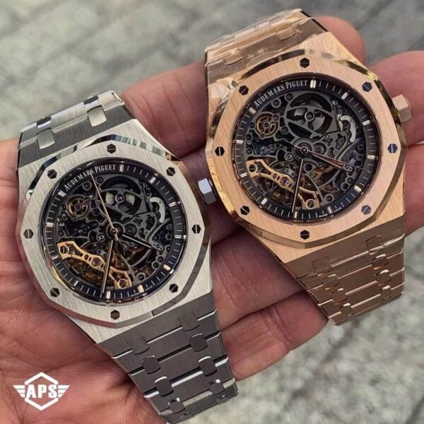 Audemars Piguet Replica Royal Oak 15407 ( Skeleton ) - Rose Gold - Image 7