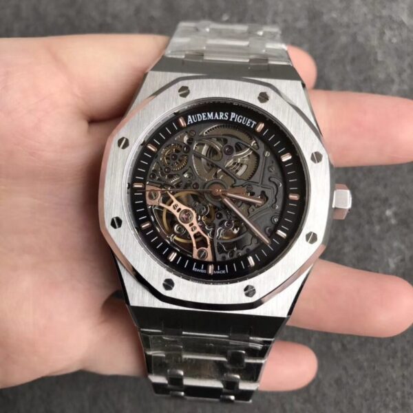 Audemars Piguet Replica Royal Oak 15407 ( Skeleton ) - Silver - Image 2
