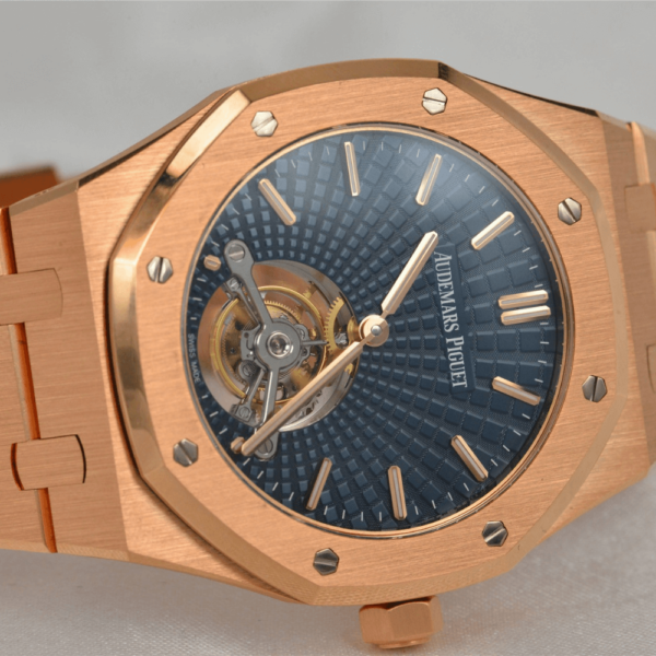 Audemars Piguet Replica Royal Oak 26522 Rose Gold - Blue Dial - Image 2