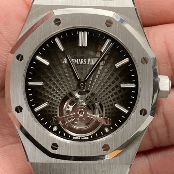 Audemars Piguet Replica Royal Oak 26522 Silver - Black Dial - Image 2