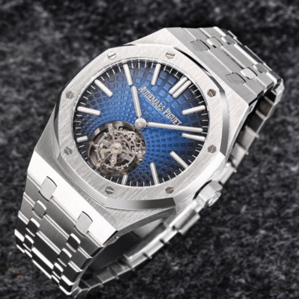 Audemars Piguet Replica Royal Oak 26522 Silver - Blue Dial - Image 2