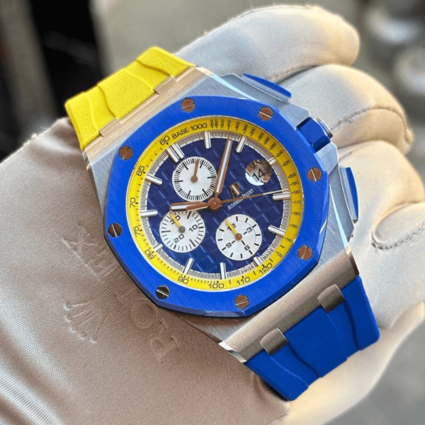 Audemars Piguet Replica Royal Oak Offshore 26400 - Blue & Yellow - Image 3