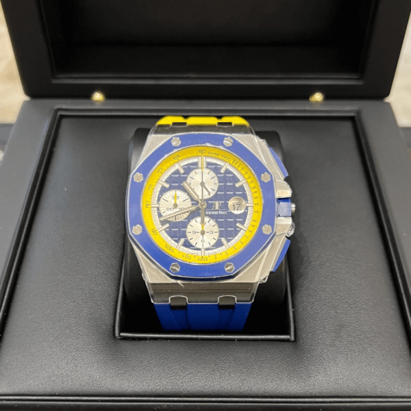Audemars Piguet Replica Royal Oak Offshore 26400 - Blue & Yellow - Image 4