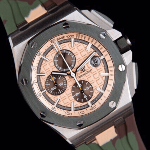 Audemars Piguet Replica Royal Oak Offshore 26400 Camo - Beige Dial - Image 2