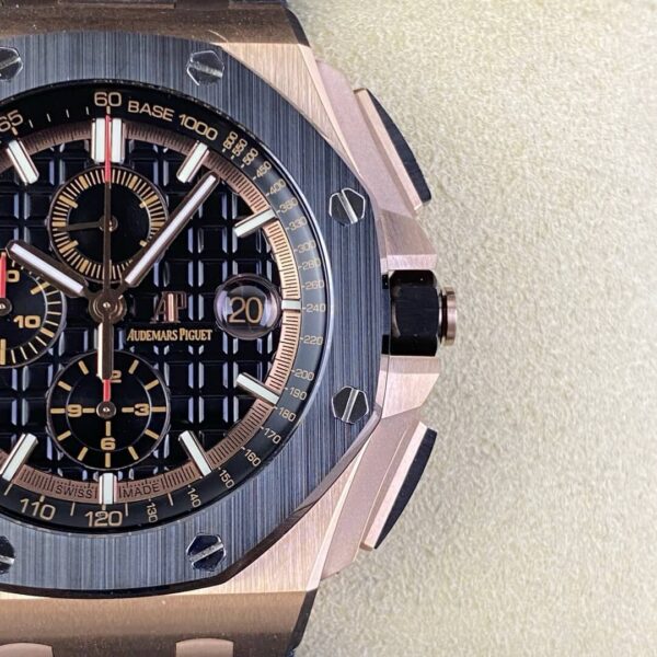 Audemars Piguet Replica Royal Oak Offshore 26400 - Rose Gold Black - Image 5