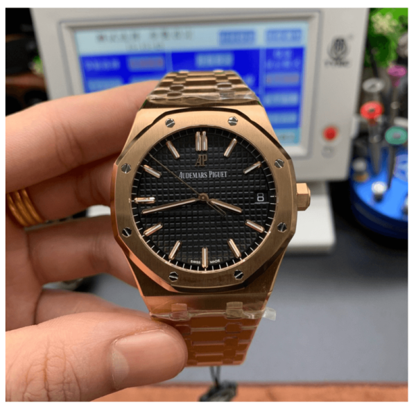 Replica Audemars Piguet Royal Oak 15510 Rose Gold - Black Dial - Image 2
