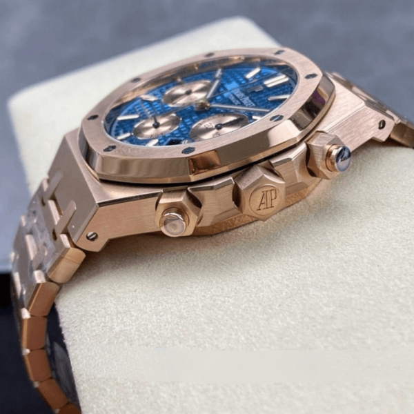 Replica Audemars Piguet Royal Oak 26331 Rose Gold - Blue Dial - Image 4