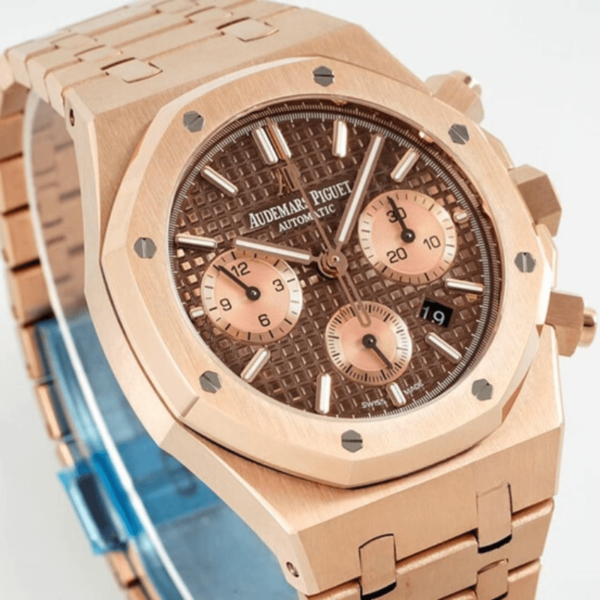 Replica Audemars Piguet Royal Oak 26331 Rose Gold - Brown Dial - Image 2