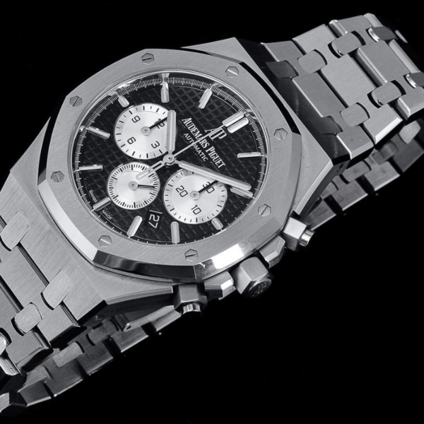 Replica Audemars Piguet Royal Oak 26331 Silver - Black Dial - Image 2