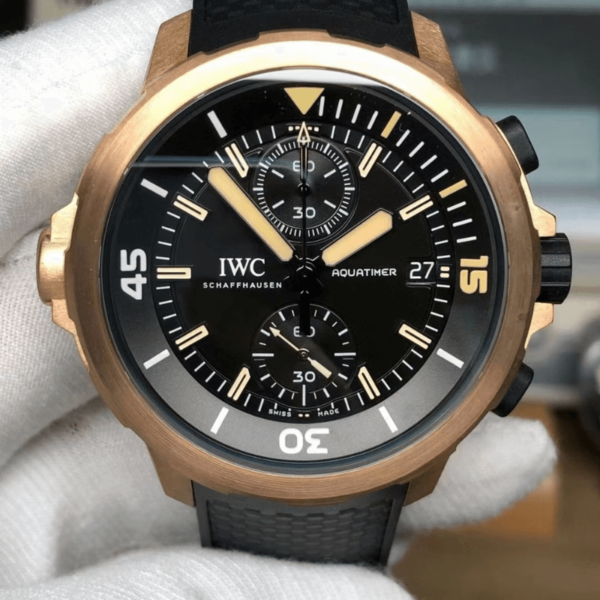 Replica IWC AQUATIMER FAMILY 44MM Black & Gold - Image 2