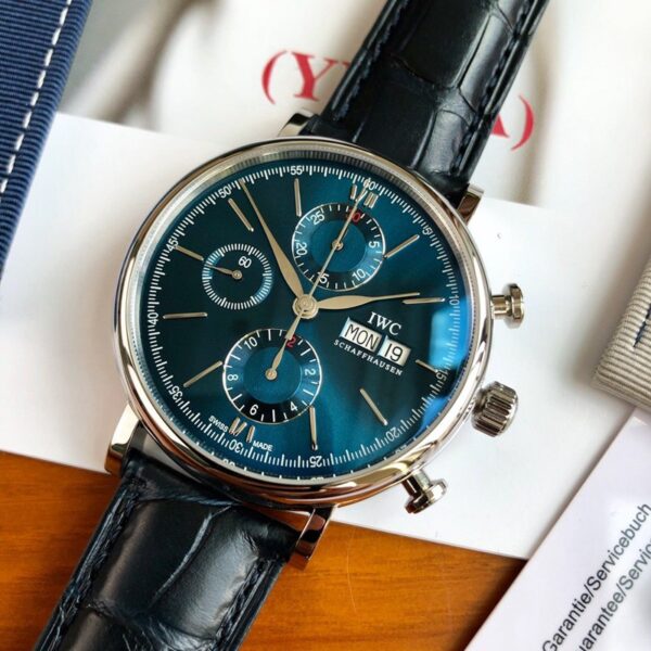Replica IWC PORTOFINO Chronograph 42MM Blue - Image 2