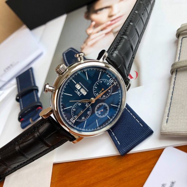 Replica IWC PORTOFINO Chronograph 42MM Blue - Image 4