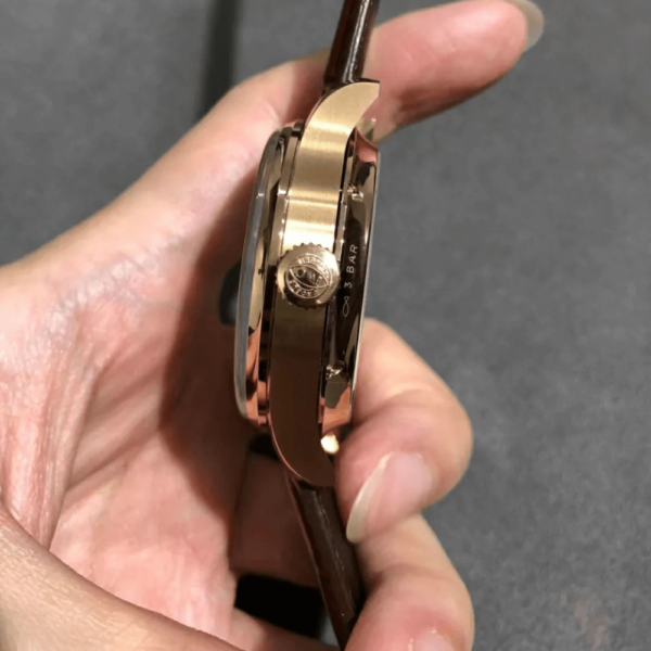 REPLICA IWC PORTUGIESER MOON WATCH 42MM Brown Strap White Dial - Image 3