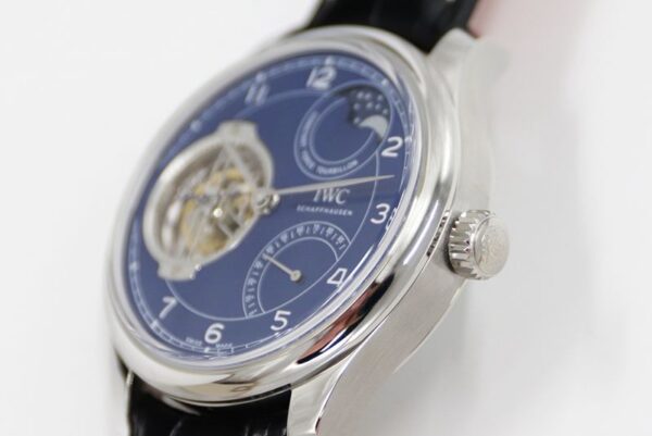 Replica IWC PORTUGIESER Tourbillon WATCHES 44MM Blue Dial - Image 4