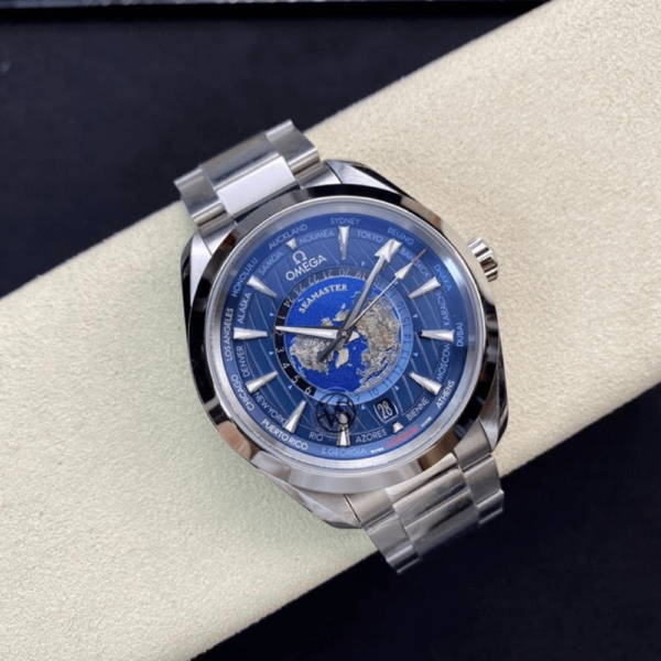 Replica Omega 43MM Seamaster Aqua Terra World Time (Steel) - Image 2