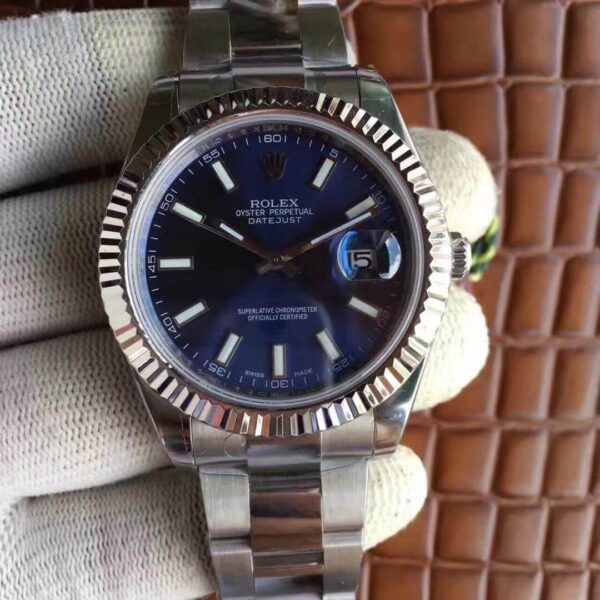 Replica Rolex Datejust Oyster Blue Dial 36mm - Image 3