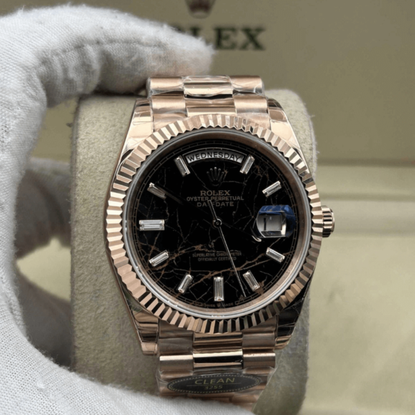 Replica Rolex Day Date Rose Gold – Eisenkiesel Dial - Image 3