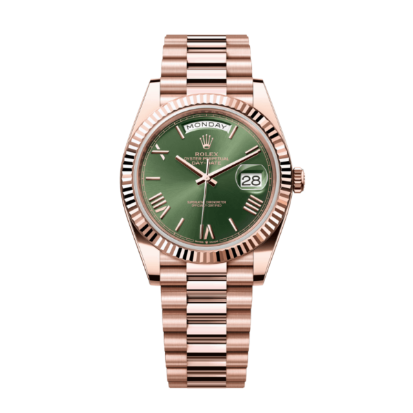 Replica Rolex Day Date Rose Gold – Green Dial