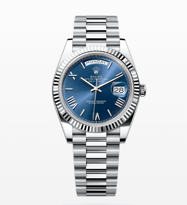 Replica Rolex Day Date White Gold Green Dial - Image 7