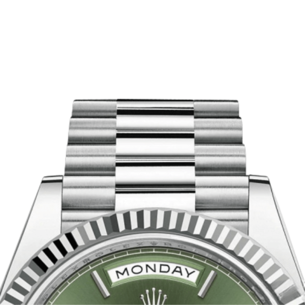 Replica Rolex Day Date White Gold Green Dial - Image 3
