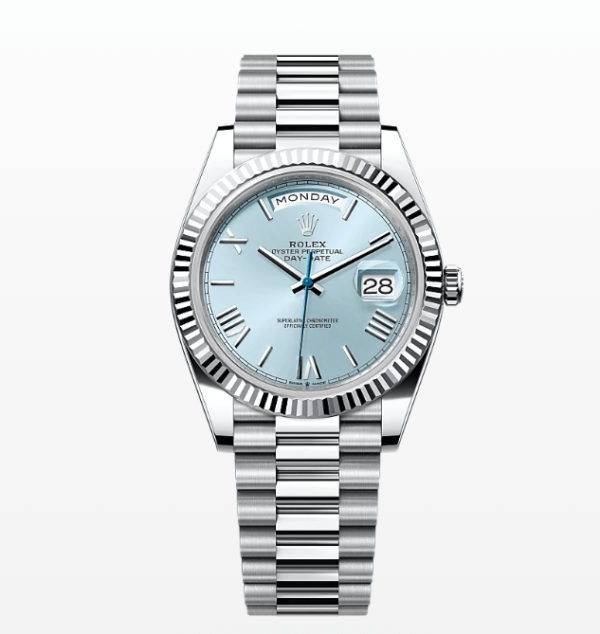 Replica Rolex Day Date White Gold Green Dial - Image 8