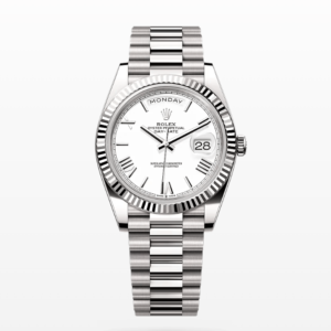 Replica Rolex Day Date White Gold White Dial