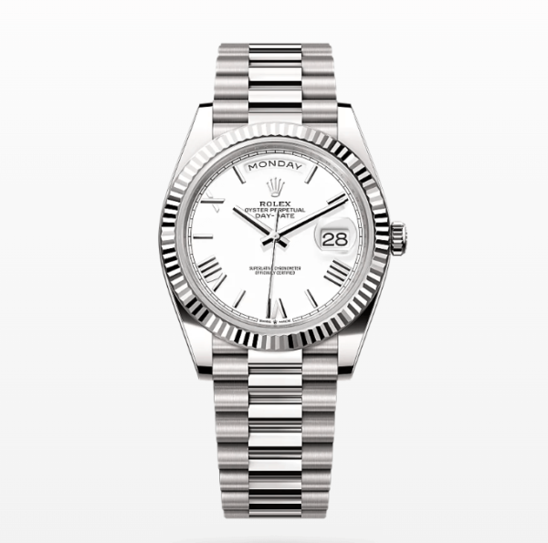 Replica Rolex Day Date White Gold Green Dial - Image 10