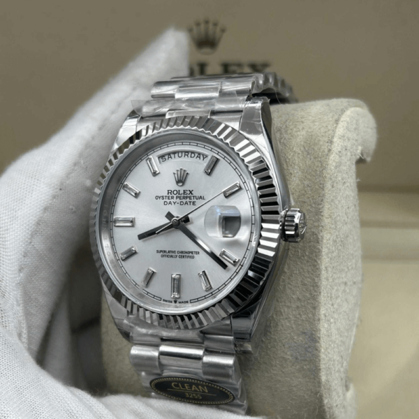 Replica Rolex Day Date White Gold White Dial - Image 4