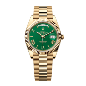 Replica Rolex Day Date Yellow Gold Green Dial