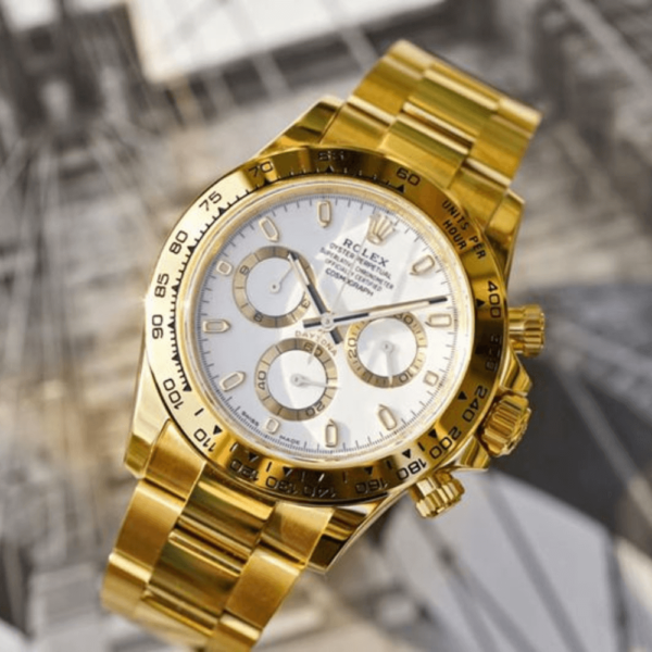 Replica Rolex Daytona Cosmograph Gold White Dial - Image 2