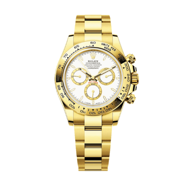 Replica Rolex Daytona Cosmograph Gold White Dial