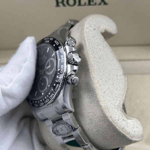 Replica Rolex Daytona Cosmograph Silver Black Dial - Image 3