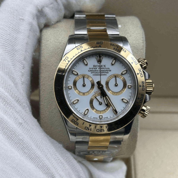 Replica Rolex Daytona Cosmograph Two Tone - White Dial - Image 2