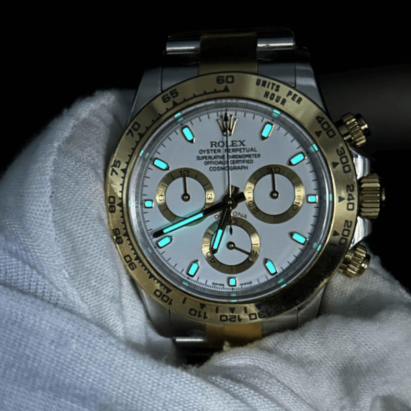 Replica Rolex Daytona Cosmograph Two Tone - White Dial - Image 3