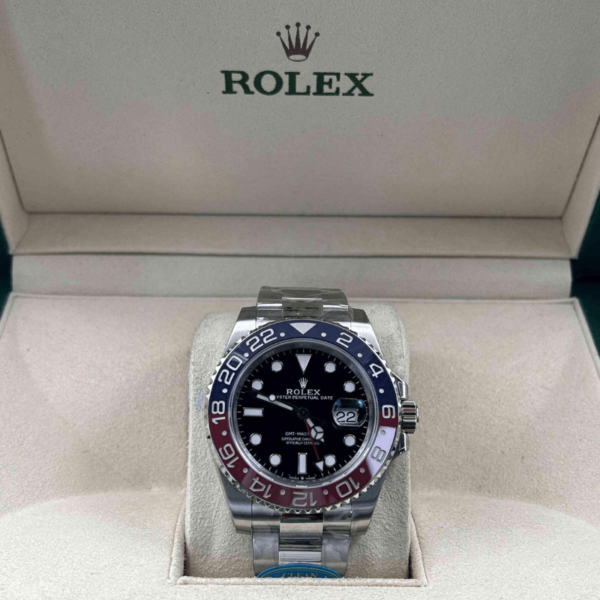 Replica Rolex GMT Master II Oyster PEPSI Black Dial - Image 2