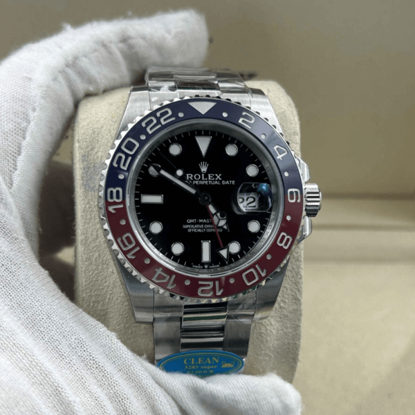 Replica Rolex GMT Master II Oyster PEPSI Black Dial - Image 3