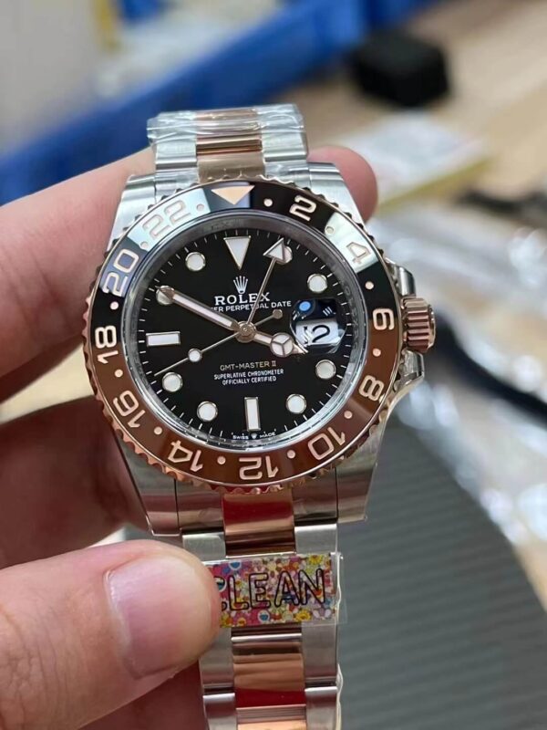 Replica Rolex GMT Master II Oyster Two Tone Everose Gold - Image 2