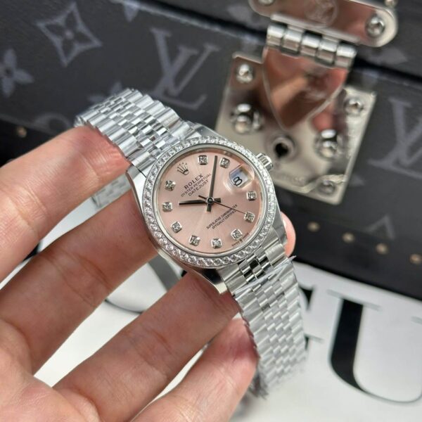Replica Rolex Lady Datejust Jubilee Pink Dial 31mm -Diamonds- - Image 2