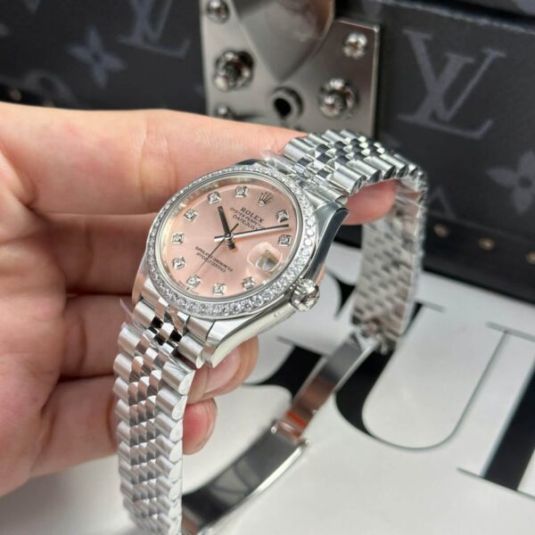 Replica Rolex Lady Datejust Jubilee Pink Dial 31mm -Diamonds- - Image 3