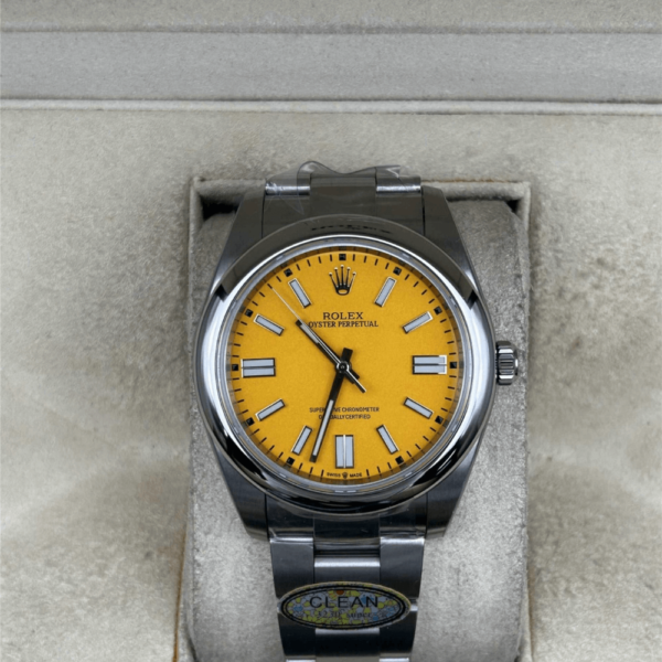 Replica Rolex Oyster Perpetual Yellow Dial 41mm - Image 3