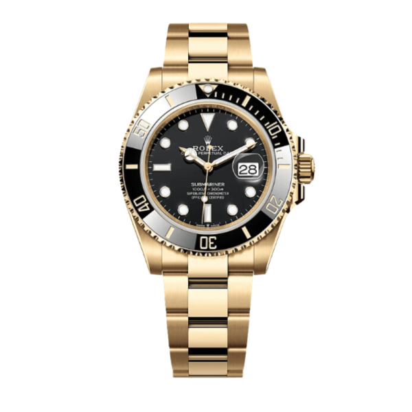 Replica Rolex Oyster Submariner Gold Black Dial