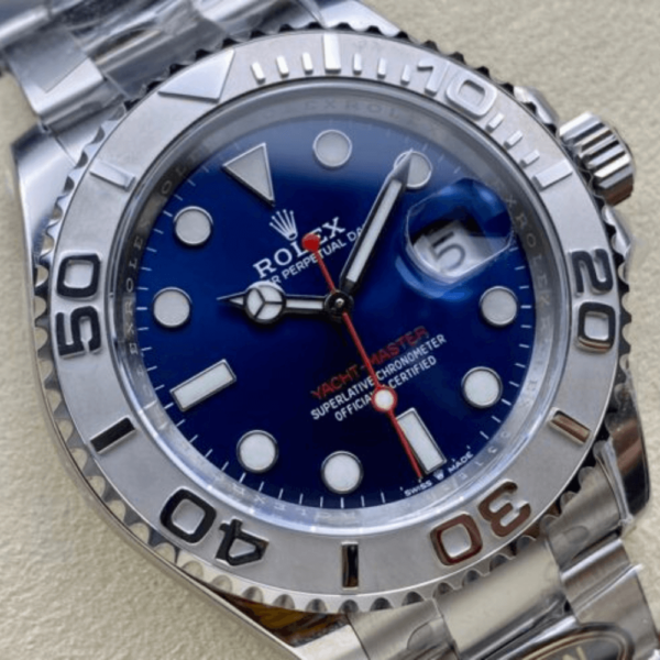 Replica Rolex Yacht Master Oyster Silver - Blue Dial - Image 2